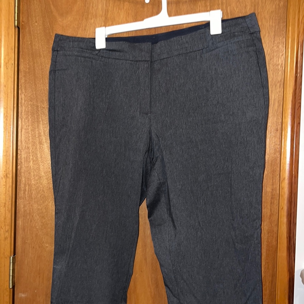 Straight Leg Super Stretch Gray Plus Dress Pants